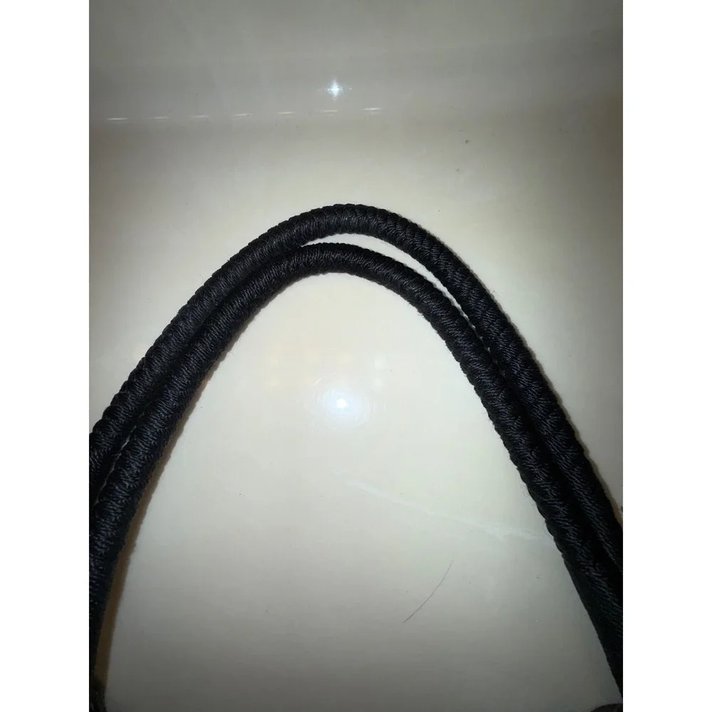 THE SAK Vintage Womens Black Woven Crochet Hobo Bag Purse Handbag